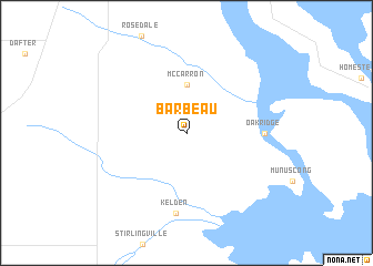 map of Barbeau