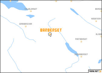 map of Bårberget