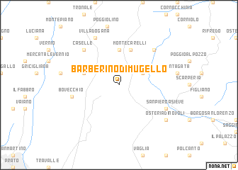 map of Barberino di Mugello