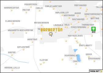 map of Barberton