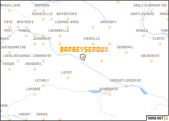 map of Barbey-Séroux