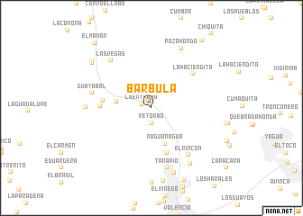 map of Bárbula