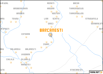 map of Bărcăneşti