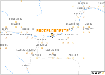 map of Barcelonnette