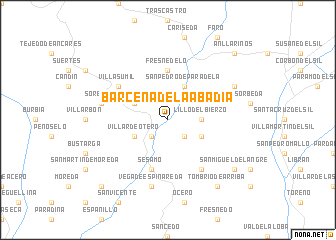 map of Bárcena de la Abadía