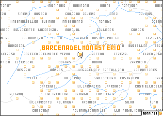 map of Bárcena del Monasterio