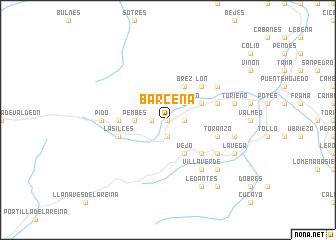 map of Bárcena