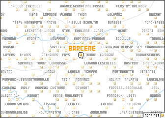 map of Barcène