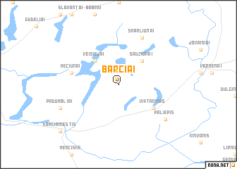 map of Barčiai