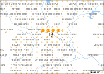 map of Bardāpāra