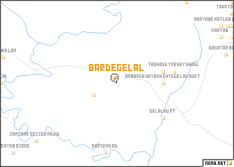 map of Bard-e Gelāl