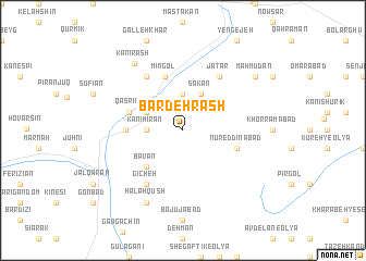 map of Bardeh Rash