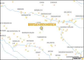 map of Bard-e Kārkhāneh