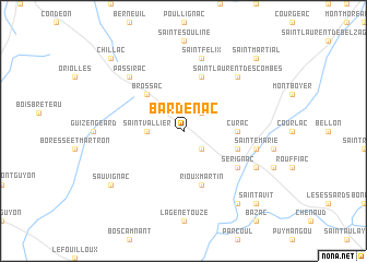 map of Bardenac