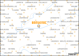 map of Bardenac