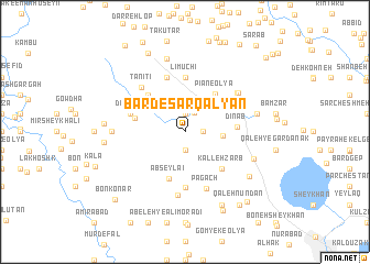 map of Bard-e Sar Qalyān