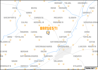 map of Bărdeşti