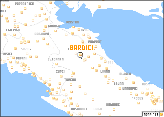 map of Bardići