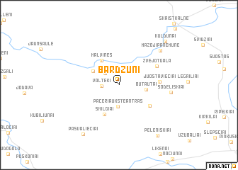 map of Bardžūni