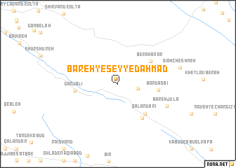 map of Bareh-ye Şeyyed Aḩmad