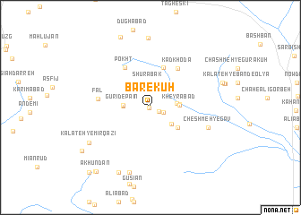 map of Bar-e Kūh