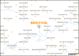 map of Bärenthal