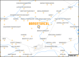 map of Barenton-Cel