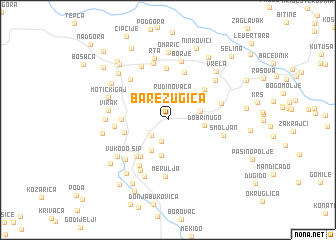 map of Bare Žugića