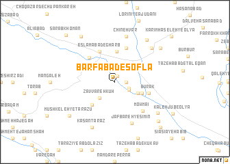 map of Barfābād-e Soflá
