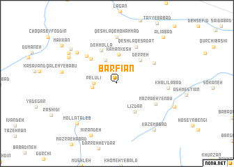 map of Barfīān