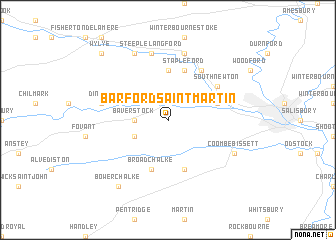 map of Barford Saint Martin