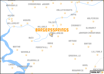 map of Bargers Springs