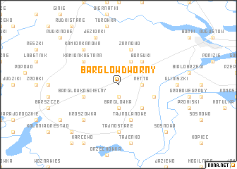 map of Bargłów Dworny