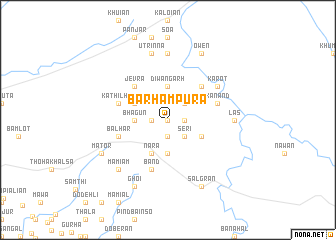 map of Barhampura