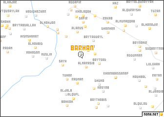 map of Barḩān