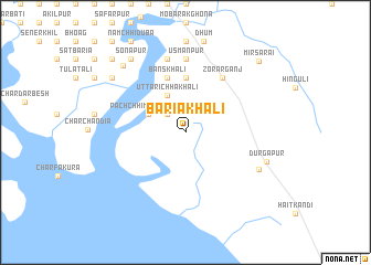 map of Bāriākhāli