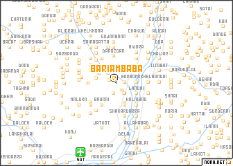 map of Bariām Bāba