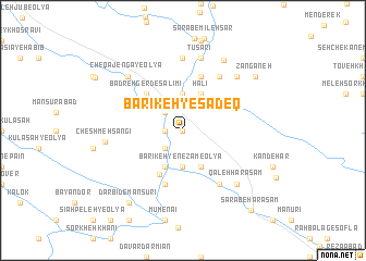 map of Bārīkeh-ye Şādeq