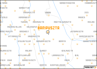 map of Báripuszta