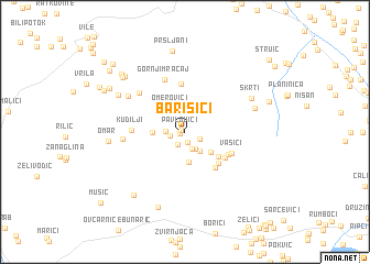 map of Barišići