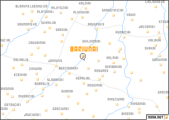 map of Bariūnai