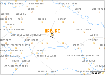 Barjac (France) map - nona.net