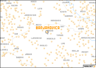 map of Barjamovica