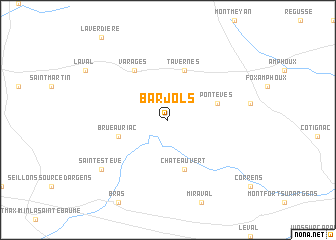 map of Barjols