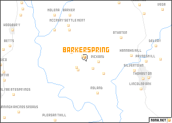 map of Barker Spring