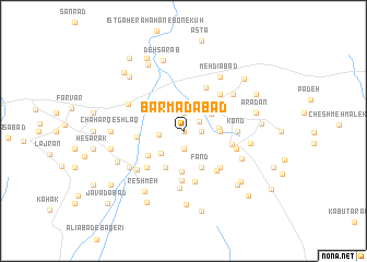 map of Barmādābād