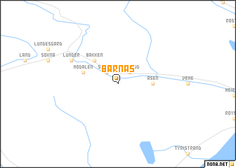 map of Bårnås