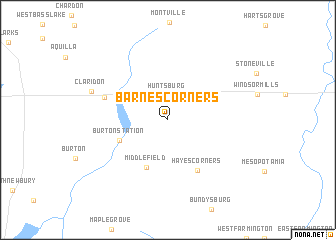 map of Barnes Corners