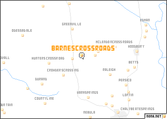 map of Barnes Crossroads