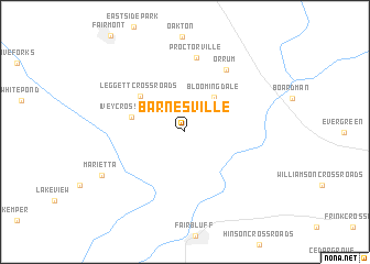 map of Barnesville